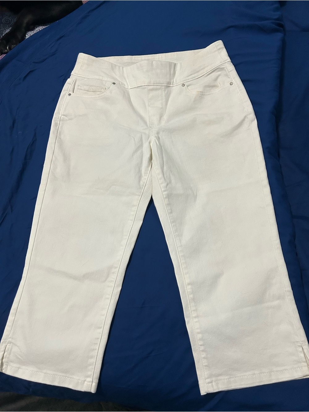 croft & barrow White Wide Leg Crop Jeans